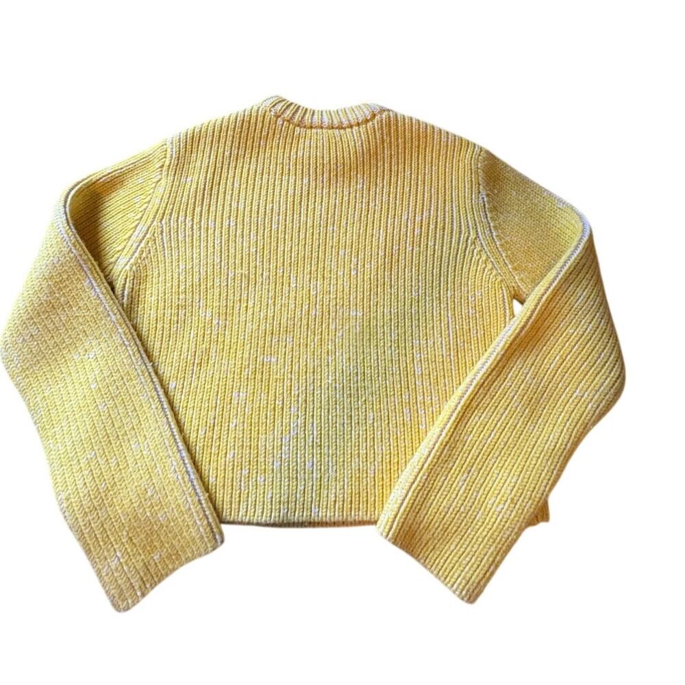 Protagonist Virgin Wool Cropped Sweater Yellow XS